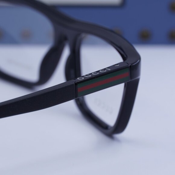 Gucci GG1737O 001 Rectangle Eyeglasses - Black 54mm - Picture 4 of 11